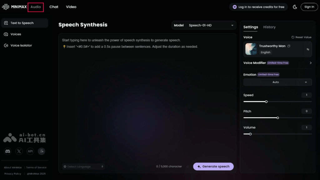 MiniMax Audio – AI speech synthesis tool launched by MiniMax | AI toolset
